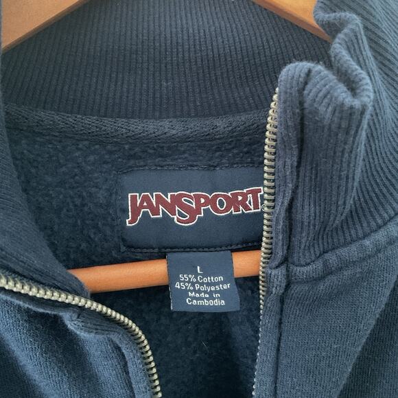 Jansport UCLA Sweatshirt L Navy Zipper University of California Los Angeles - Picture 2 of 4